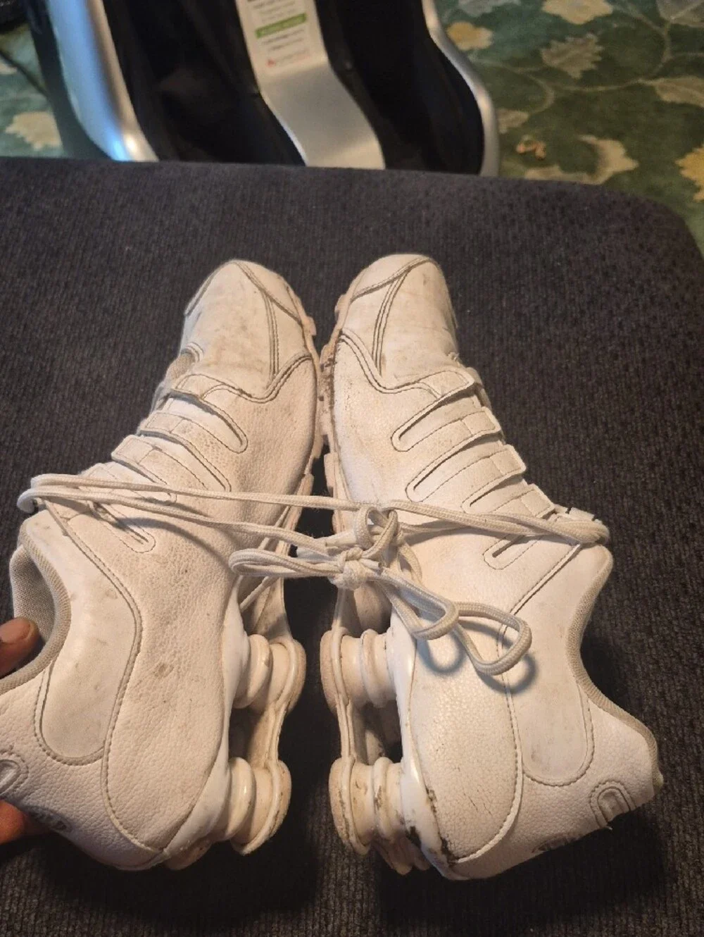 Nike Men’s White Sneakers with Black Swoosh